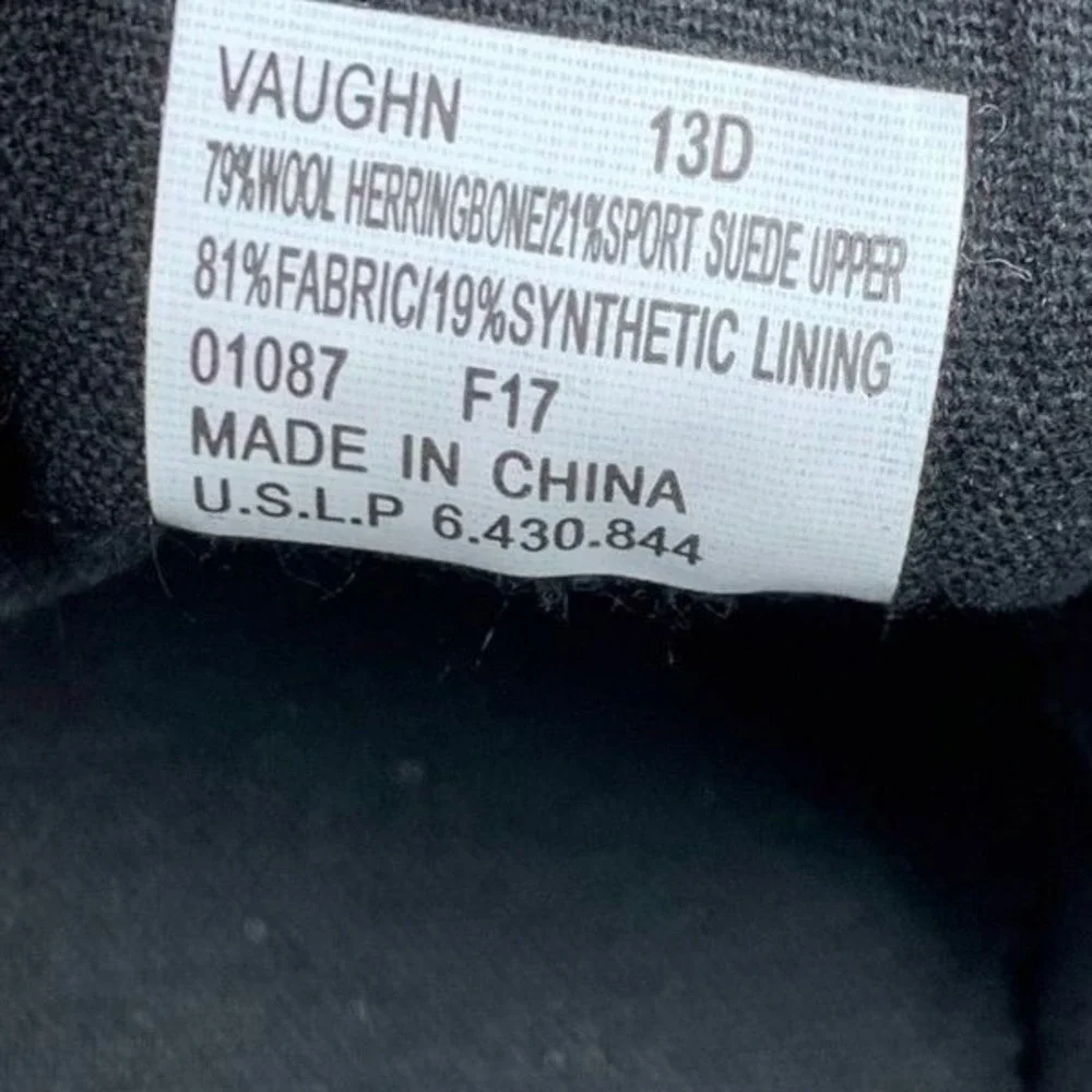 Polo Ralph Lauren~Vaughn~Tweed Wool Herringbone upper and Black Suede Trim Sneak